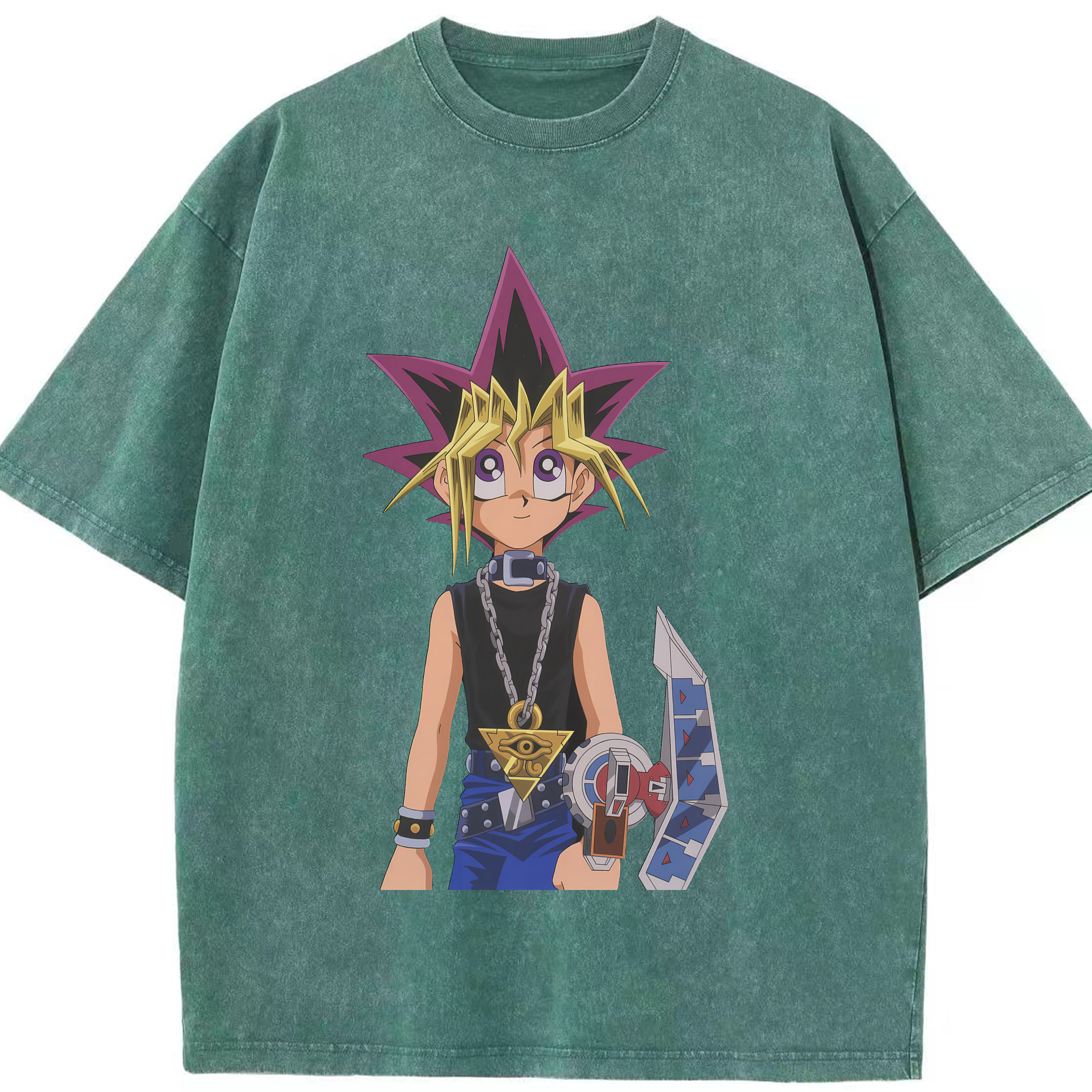 （画像用） 遊☆戯☆王 Yu-Gi-Oh! 綿100% ヴィンテージ風 半袖Tシャツ（フロントプリント）